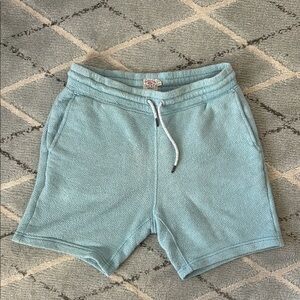Faherty Terry Cloth Drawstring Shorts in Light Blue